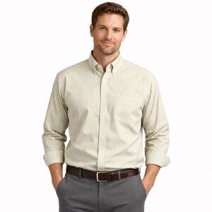 Lands End Tailored Fit No Iron Supima Cotton Oxford Dress Shirt 16.5 Business